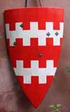Schild in Kampfqualit�t mit Wappen der Grafen von Berg, fr. 13. Jhdt.